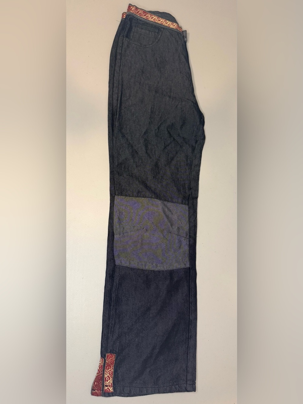 BLUX Vintage Wide Leg Trouser Pants Charcoal Grey Size 7 Rayon Blend